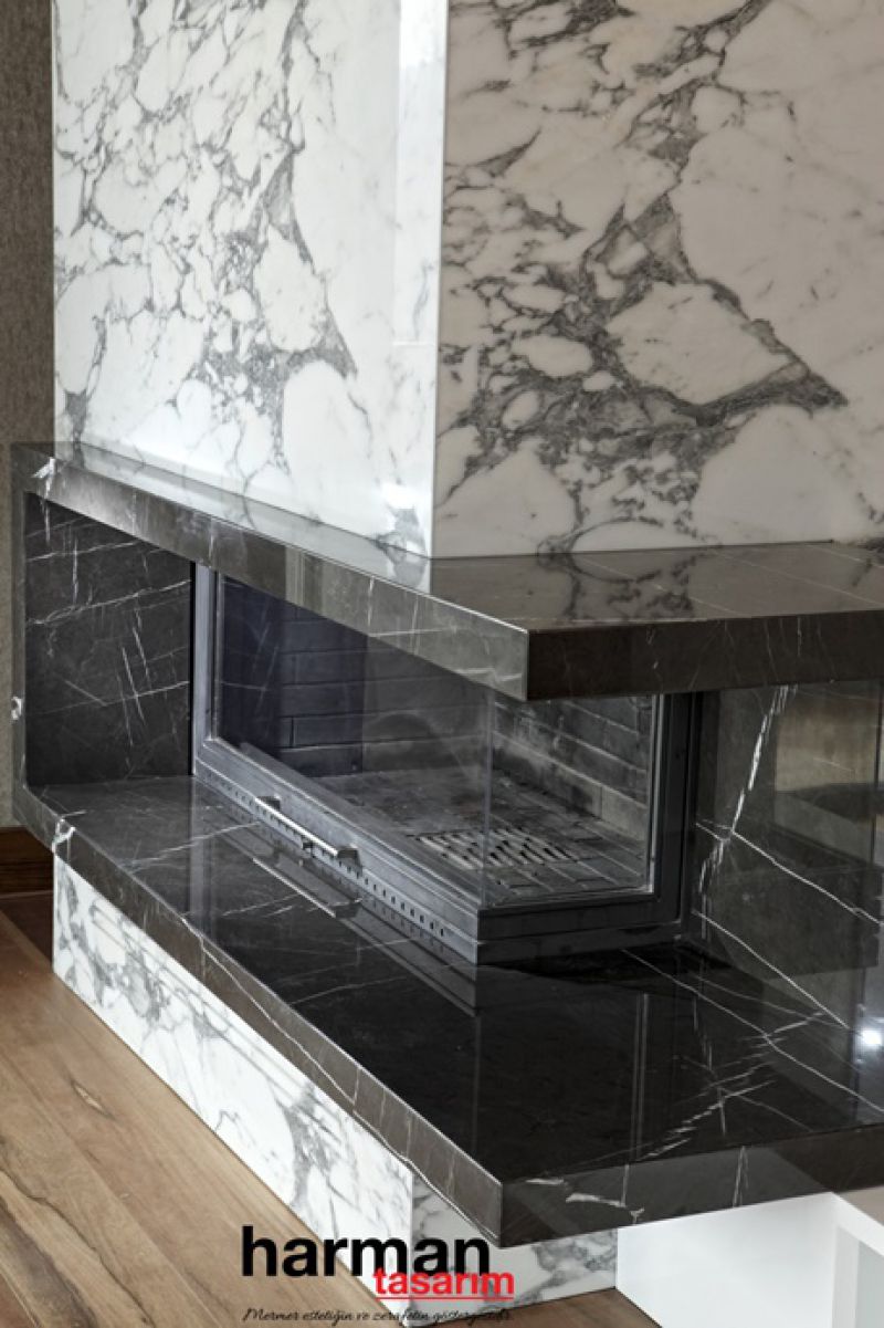    arebescatto italyan marble istanbul harman mermer tasarım STONE-LİNE ŞÖMİNE HT-20