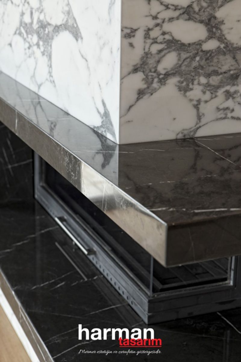    arebescatto italyan marble istanbul harman mermer tasarım STONE-LİNE ŞÖMİNE HT-20