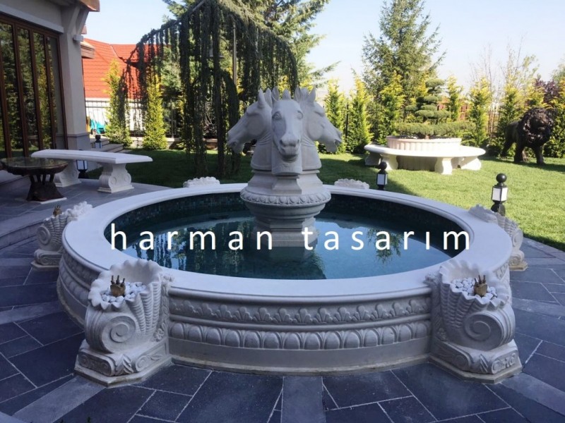 AT BAŞLIKLI FISKİYE: ( harman  MERMER tasarım bodrum ) HAVUZ ANKARA çay yolu  gama inşaat proje :mimar emre burteçene HT-20