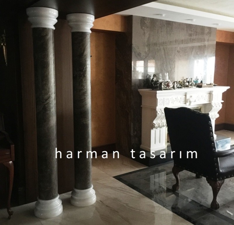  RÖNESANS  şömine HARMAN MERMER TASARIM BEZEME taş  HT-35