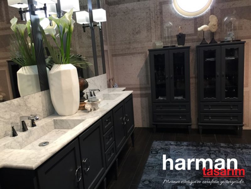 carrera calacatta italya  banyo mermer tezgahı harman mermer bodrum Pietra Serena Quartz - Quantum Quartz HT-4