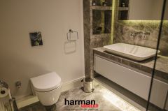  BANYO silver yalıkavak bodrum      silver banyo mermer cilaLI  kaplama taş tas mermer marble bagno harman tasarım bodrum  HT-13